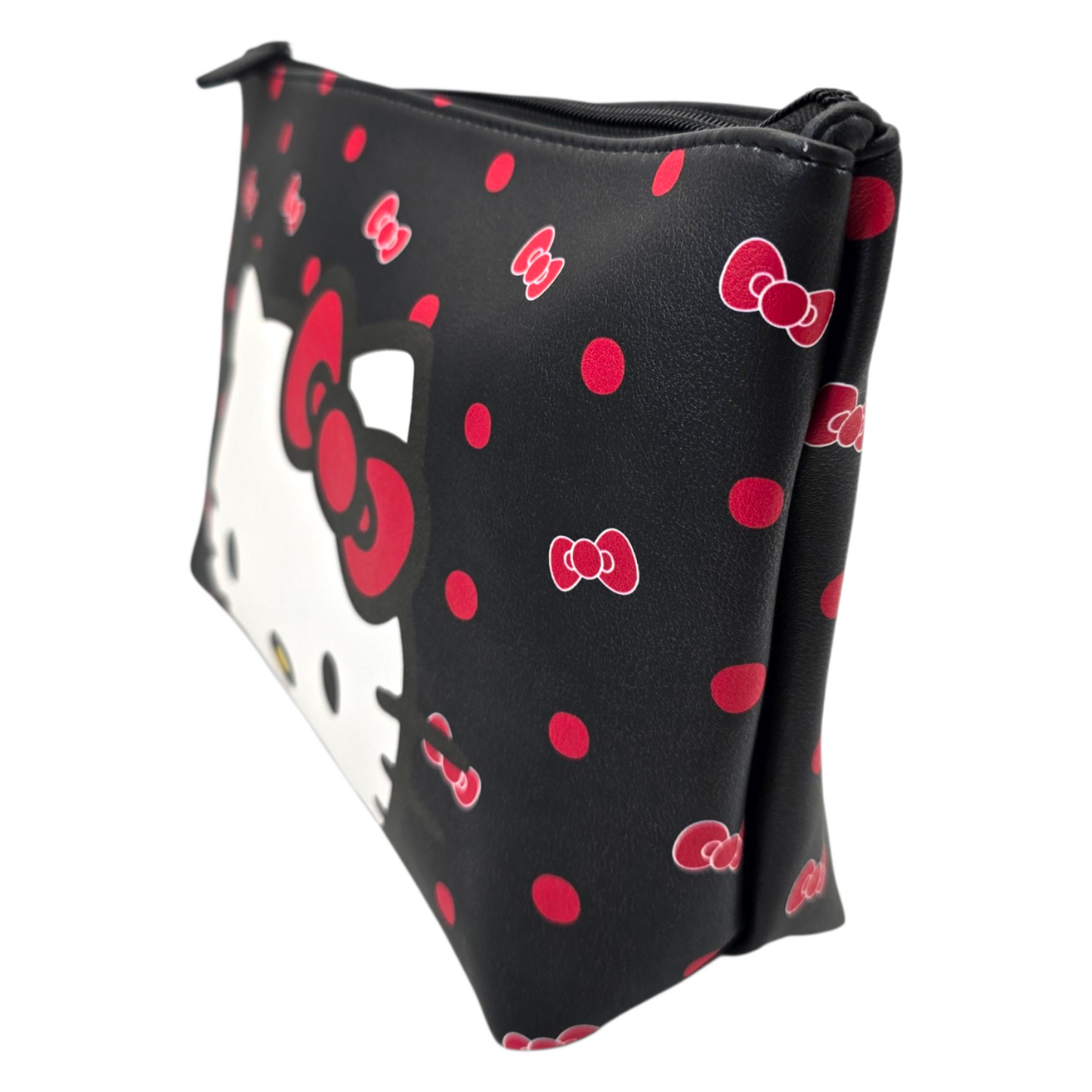 Estuche cosmetiquera bolsa Hello Kitty negra  29x20cm aprox