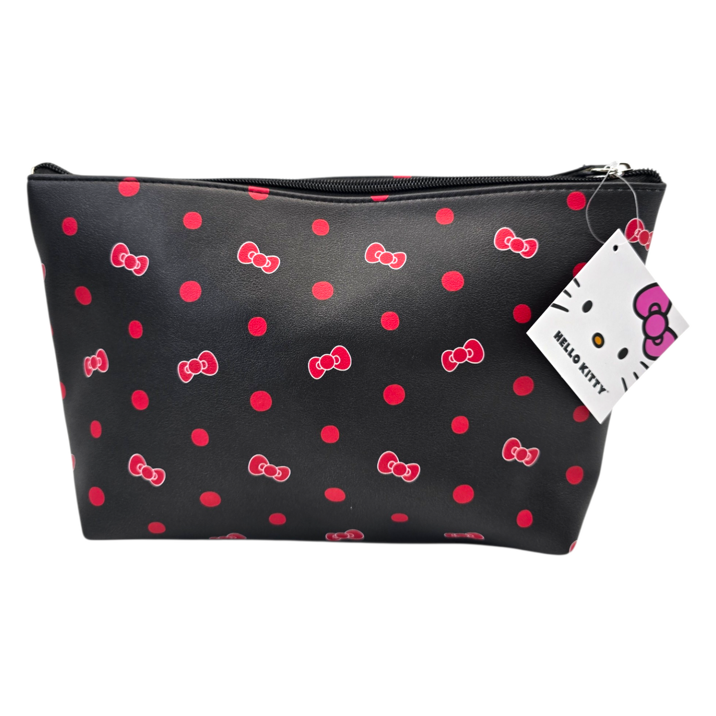 Estuche cosmetiquera bolsa Hello Kitty negra  29x20cm aprox