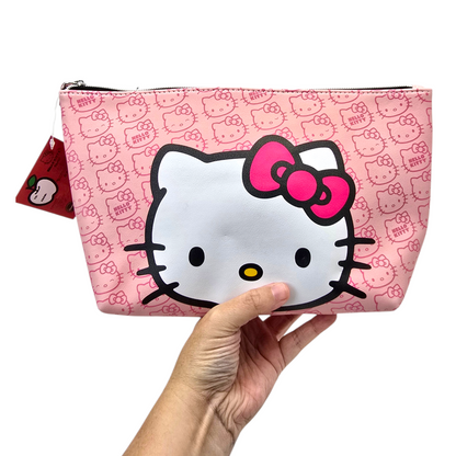 Estuche cosmetiquera bolsa Hello Kitty rosa 29x20cm aprox