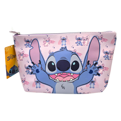 Estuche cosmetiquera bolsa Stitch y Ángel 29x20cm aprox