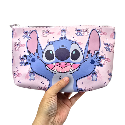 Estuche cosmetiquera bolsa Stitch y Ángel 29x20cm aprox