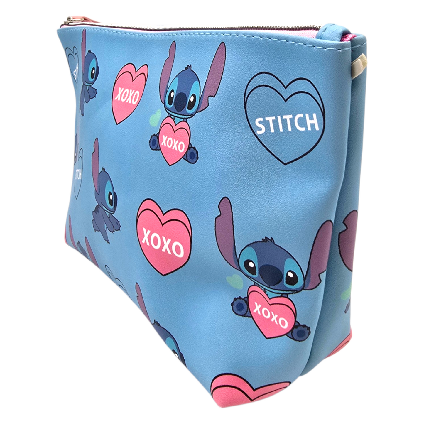 Estuche cosmetiquera bolsa Stitch XOXO 29x20cm aprox