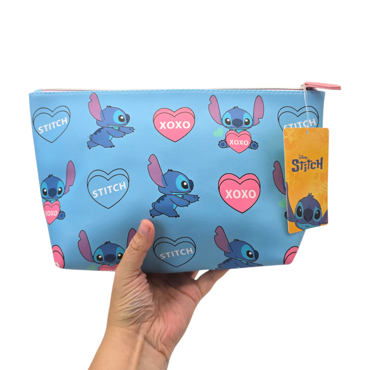 Estuche cosmetiquera bolsa Stitch XOXO 29x20cm aprox