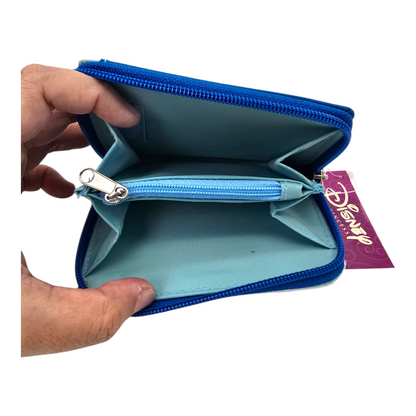 Cartera monedero vintage Bella y bestia azul