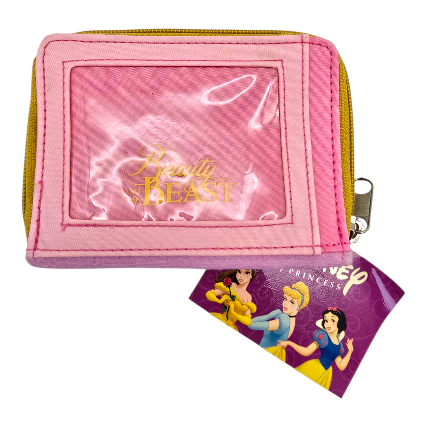 Cartera monedero vintage Bella y bestia rosa