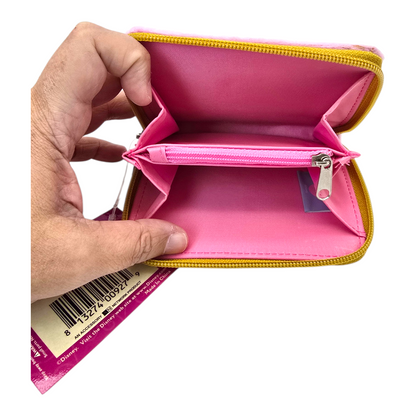 Cartera monedero vintage Bella y bestia rosa