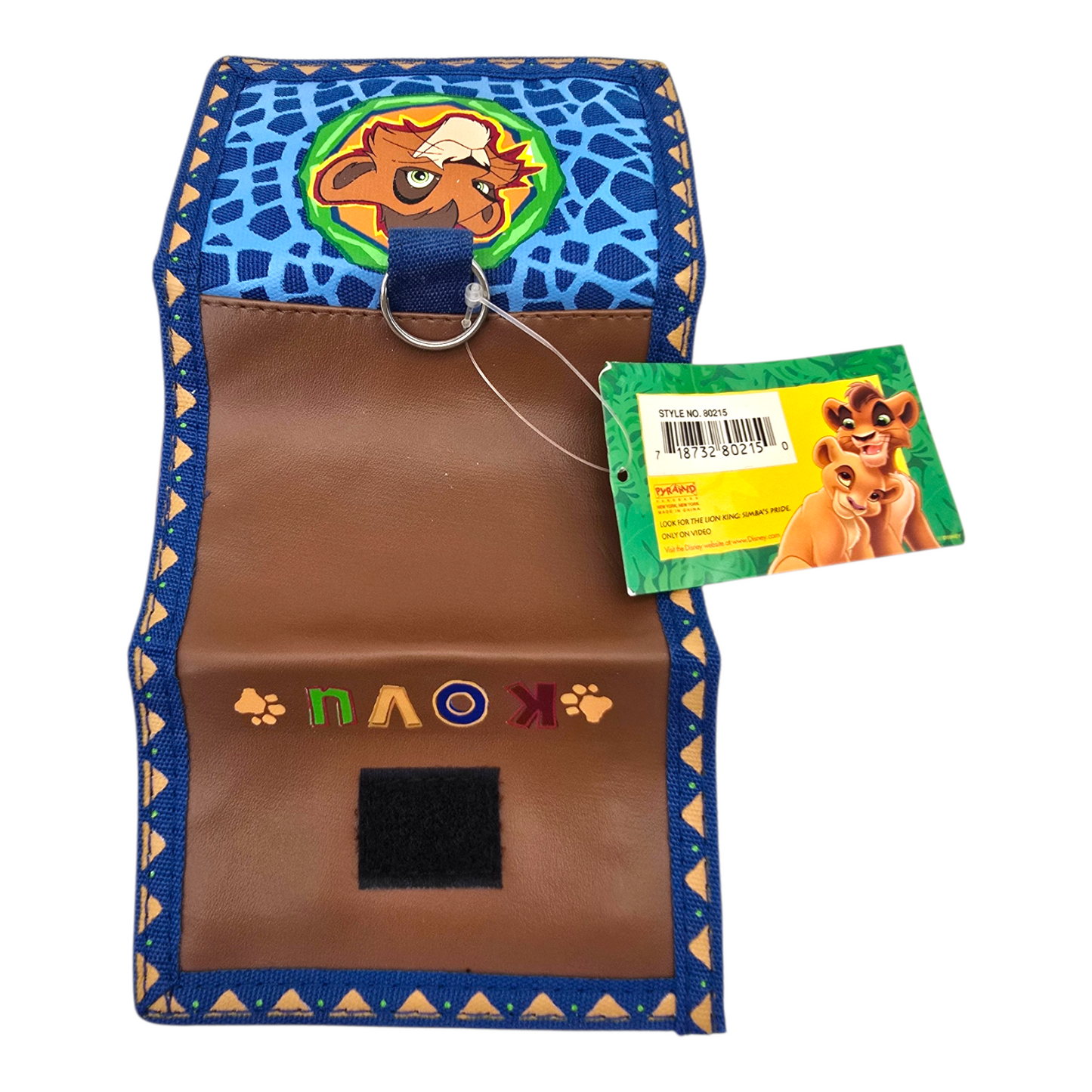 Cartera monedero vintage Rey León vinil azul