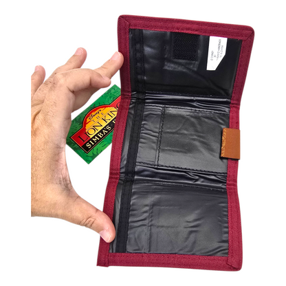 Cartera monedero vintage Rey León vinil guinda