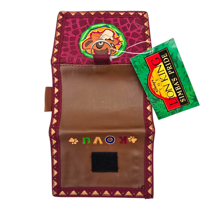Cartera monedero vintage Rey León vinil guinda