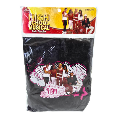 Impermeable infantil unitalla High School Musical vintage poncho negro