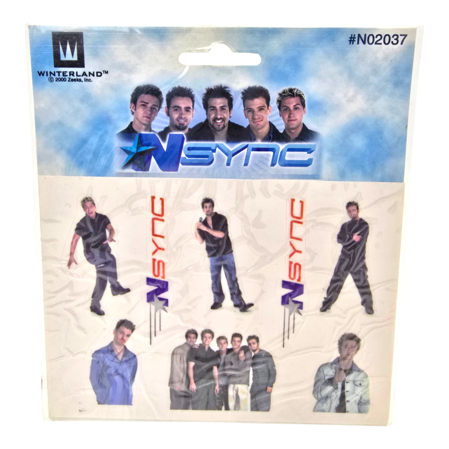 Planilla stickers vintage N'sync año 2000