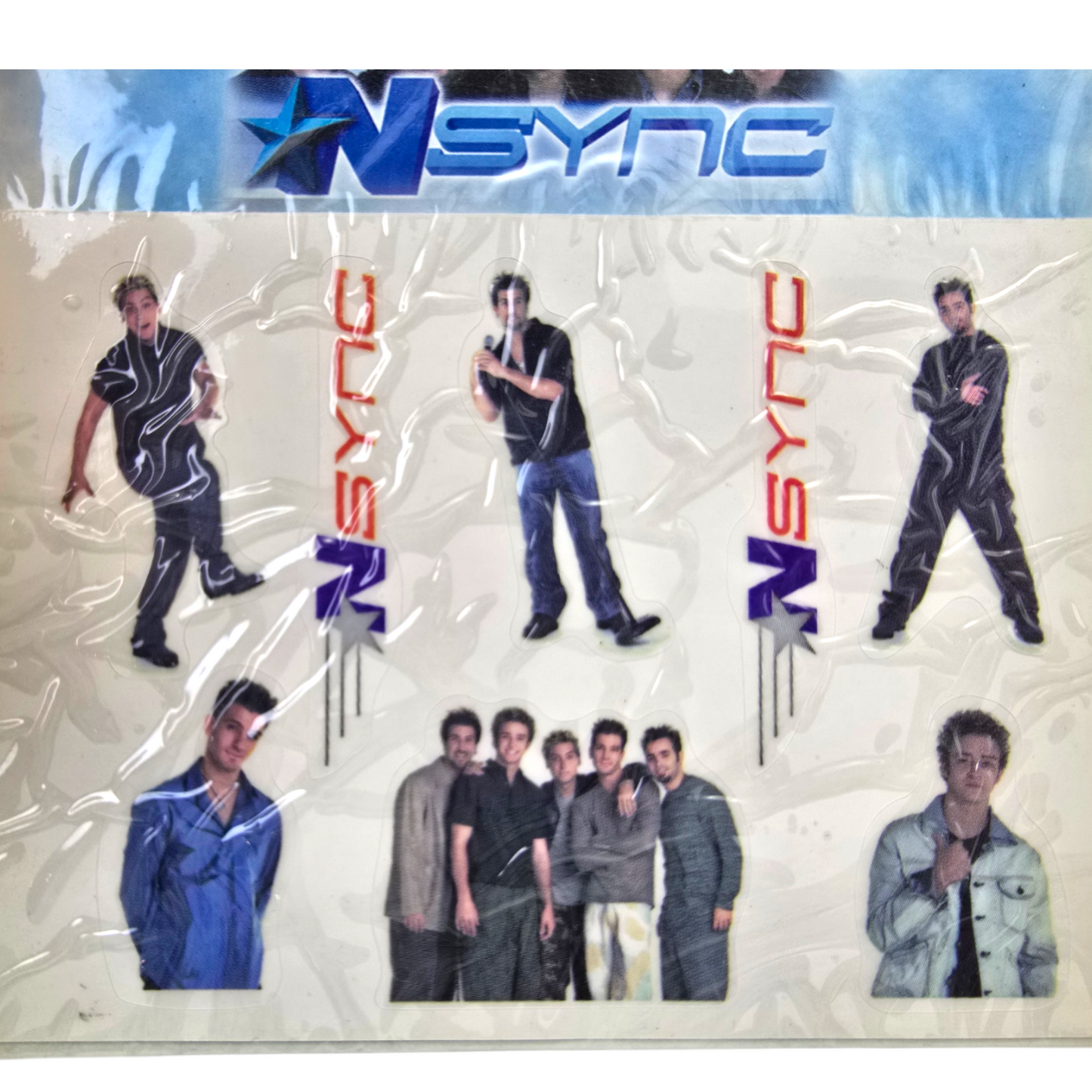 Planilla stickers vintage N'sync año 2000