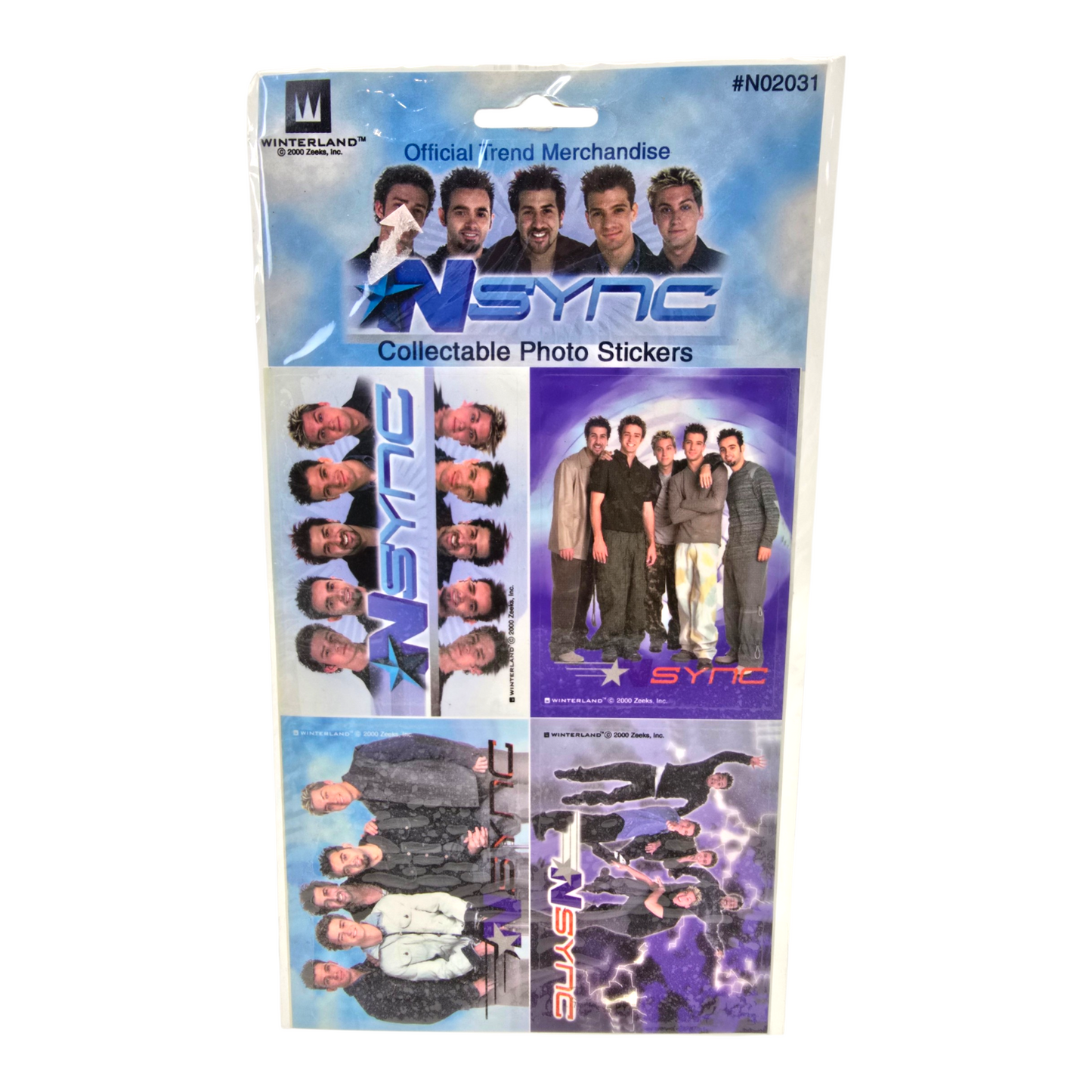 Planilla stickers vintage N'sync año 2000