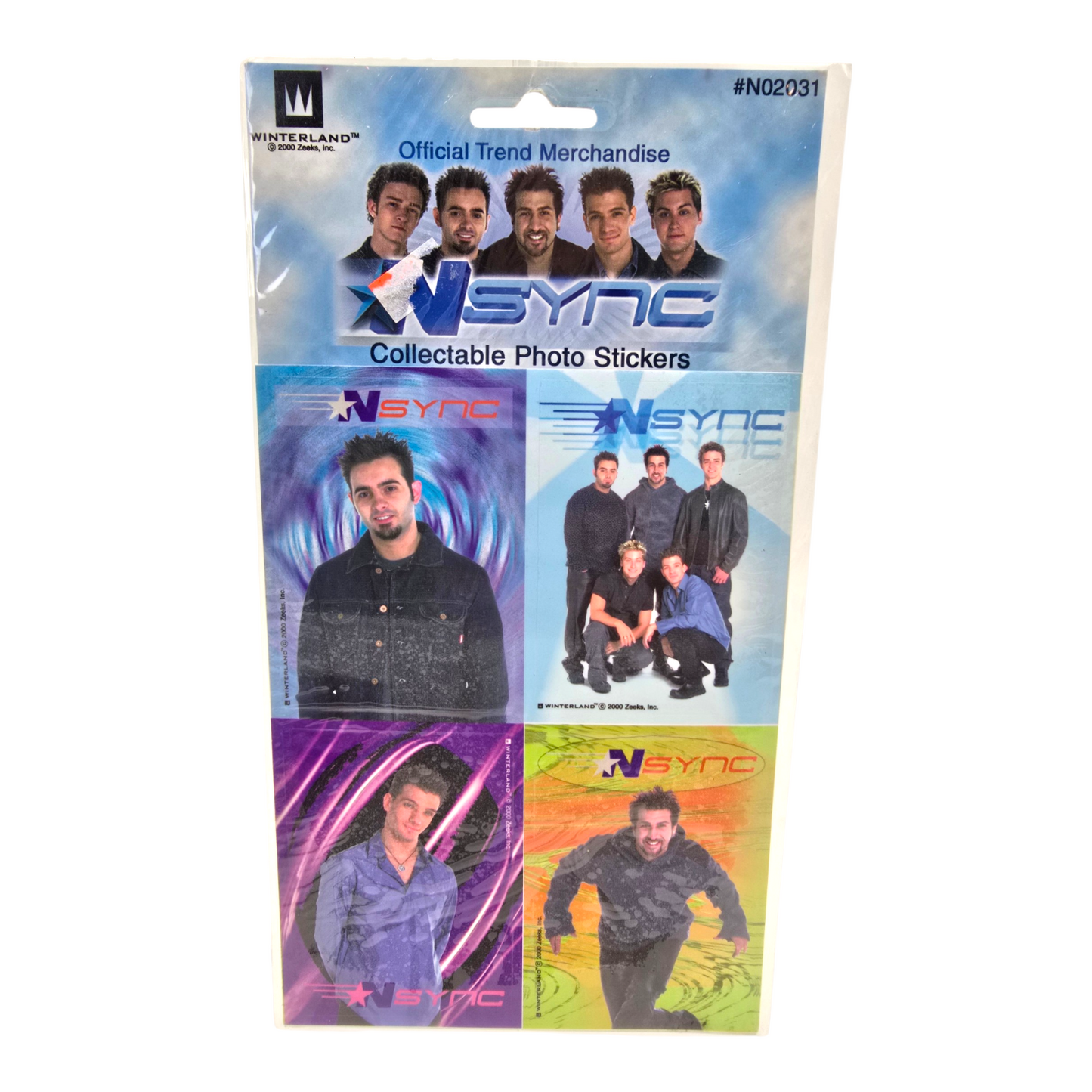Planilla stickers vintage N'sync año 2000