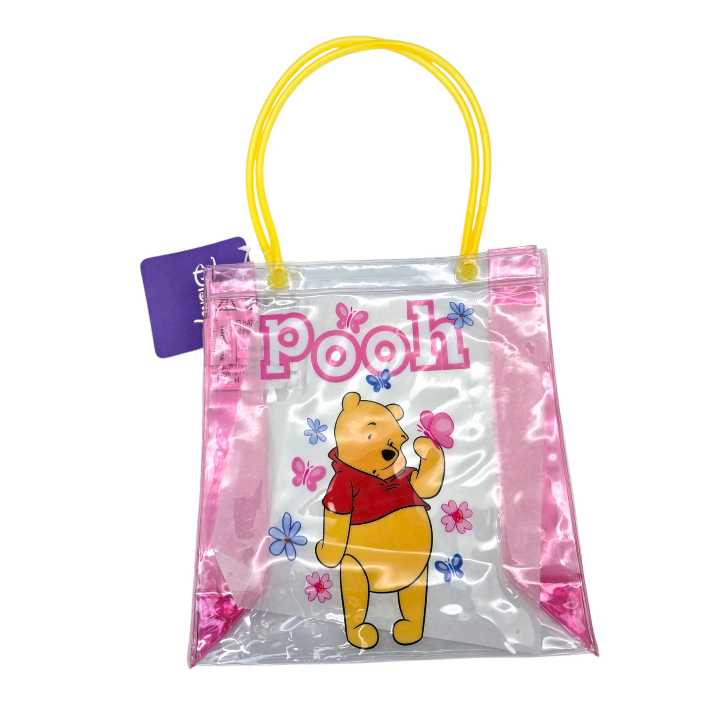 Bolsa transparente de vinil vintage Winnie Pooh 21x19cm aprox