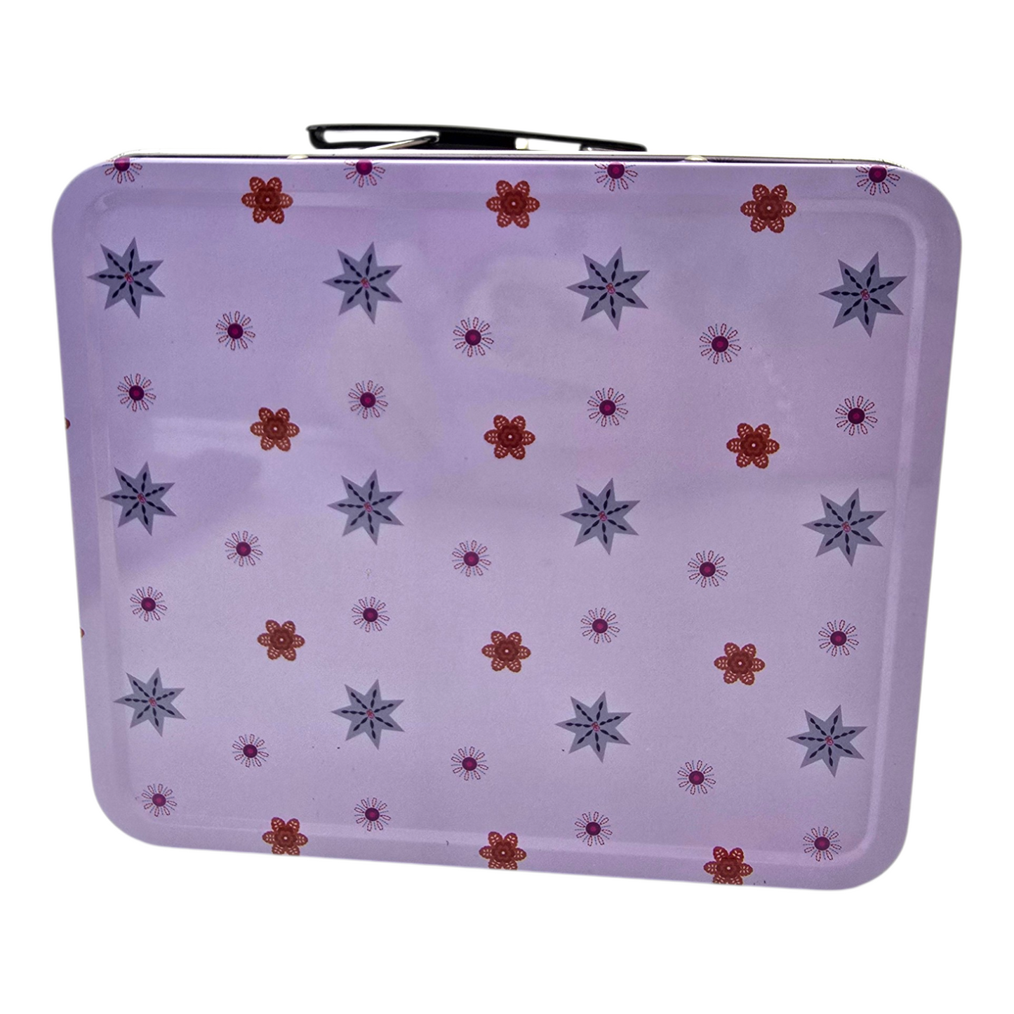 Lonchera caja de metal vintage Winnie Pooh morada 21x17x10cm