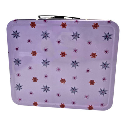 Lonchera caja de metal vintage Winnie Pooh morada 21x17x10cm