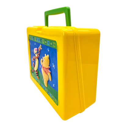 Caja lonchera plástico Winnie Pooh vintage 3D amarillo 3D 23x19x10cm