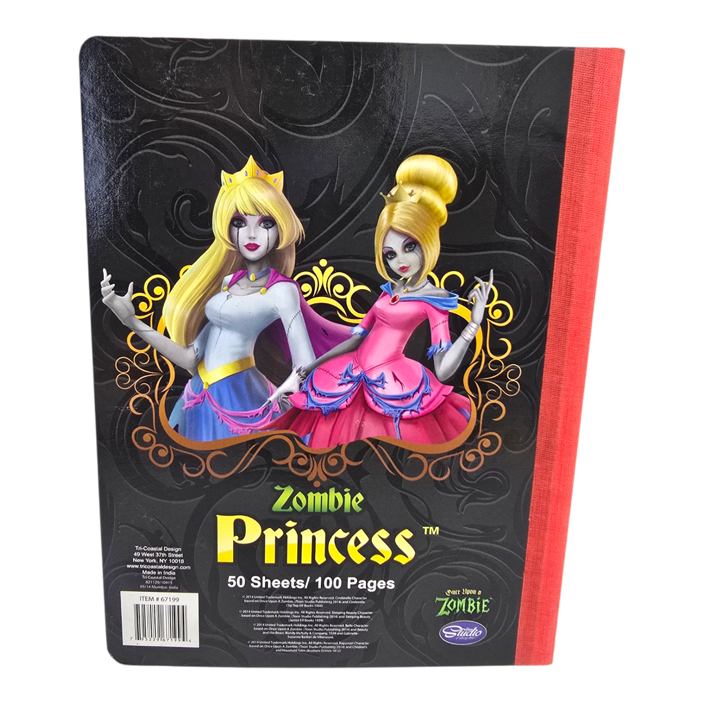 Cuaderno cosido Unce upon a time Zombie Princess 50 hojas vintage (2)