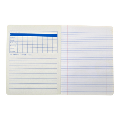 Cuaderno cosido Monsters inc 50 hojas vintage azul
