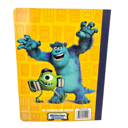 Cuaderno cosido Monsters inc 50 hojas vintage amarillo