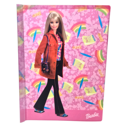 Barbie Vintage año 2010 Folder de acetato cartatraslucido rosa