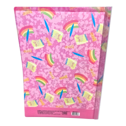 Barbie Vintage año 2010 Folder de acetato cartatraslucido rosa