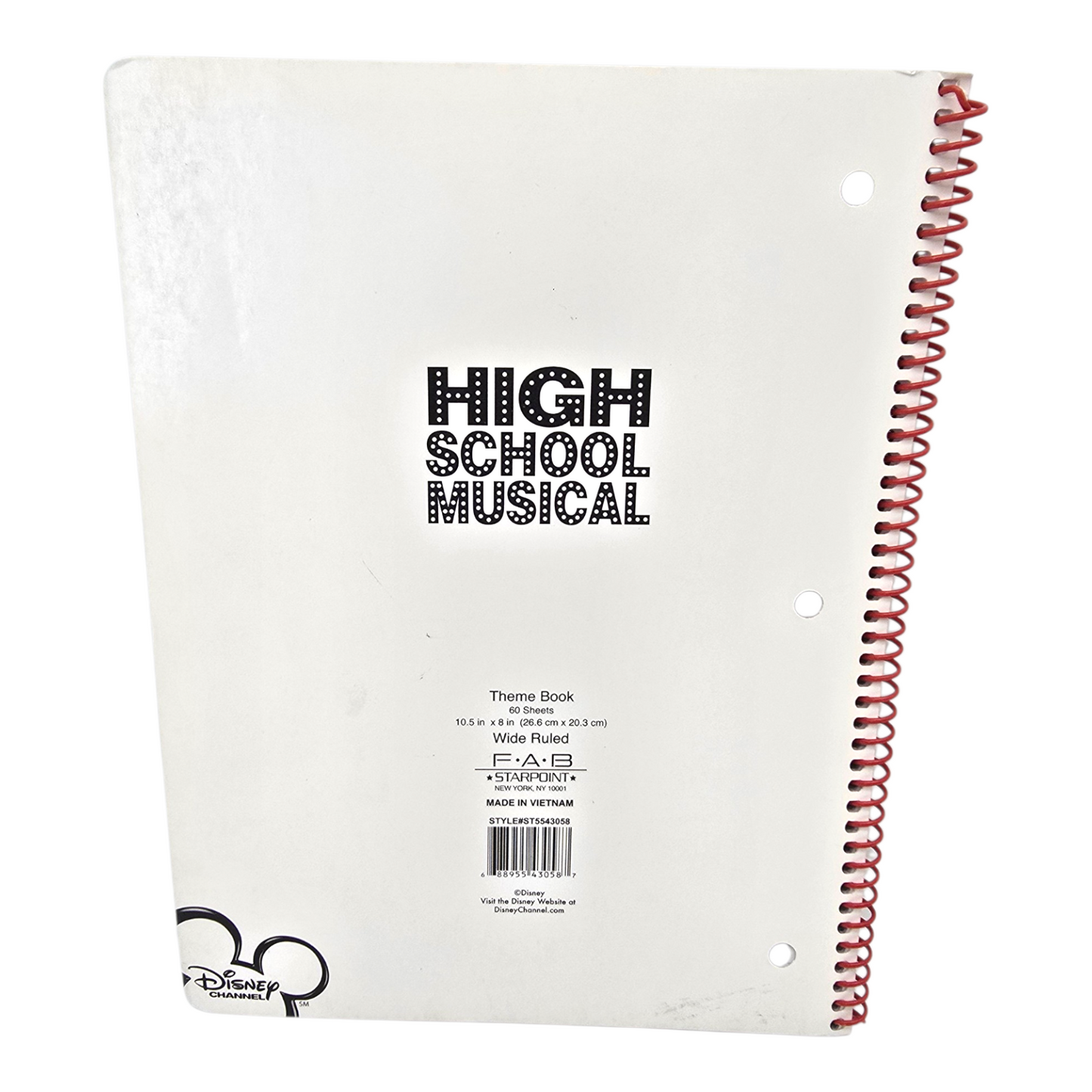 High school musical Vintage años 2000s cuaderno Profesional rayas 60 hojas