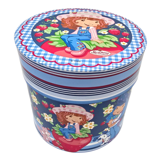 Caja organizadora decorativa Rosita fresita Strawberry Shortcake vintage American greetings Año 2008 diámetro 14 cms x 13