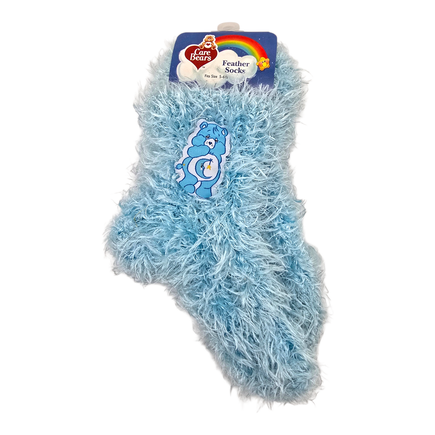 Care bears calcetas vintage "Feather socks" año 2005 Lila Adulto talla 5-6 1/2 americano (1 par)