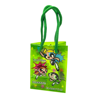 Bolsa de acetato para regalo Chicas Superpode Powerpuff Girls vintage 12.5x10 verde