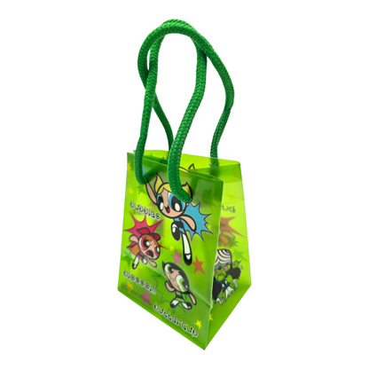 Bolsa de acetato para regalo Chicas Superpode Powerpuff Girls vintage 12.5x10 verde