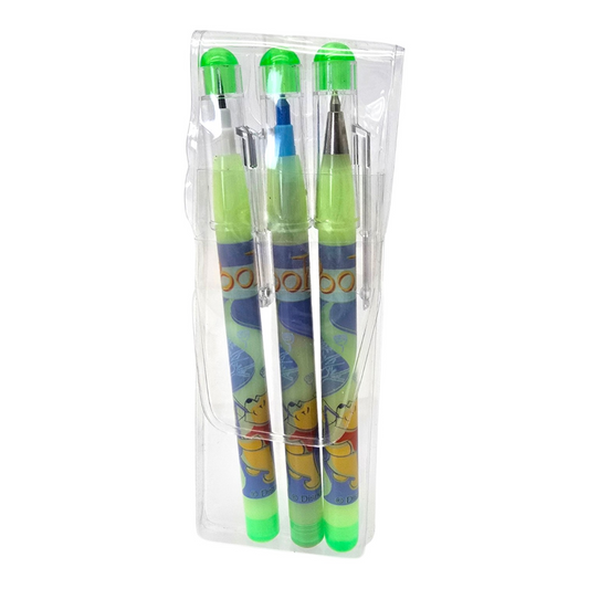Paquetes de lapicero, pluma y colores de puntilla vintage Winnie Pooh Disney mini verde (cambiar cartucho de pluma seguramente)