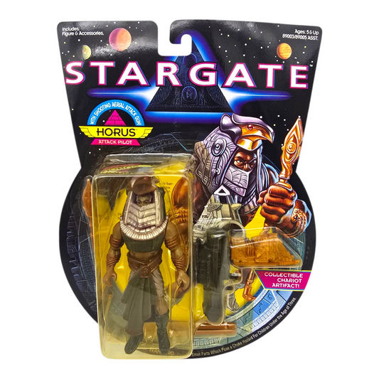 Stargate vintage Horus Hasbro empaque acetato roto