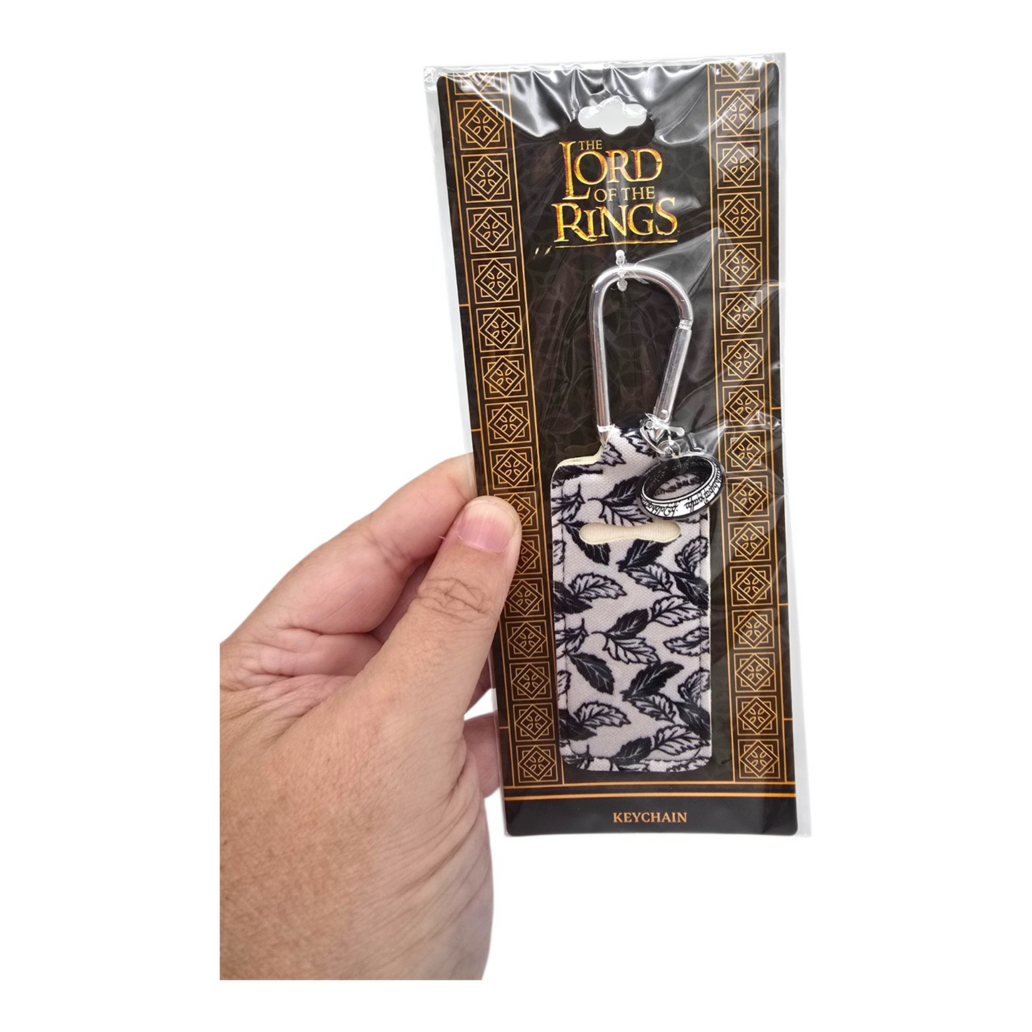 Llavero porta lip balm con charm de acrílico Lord of the rings Señor de Los Anillos