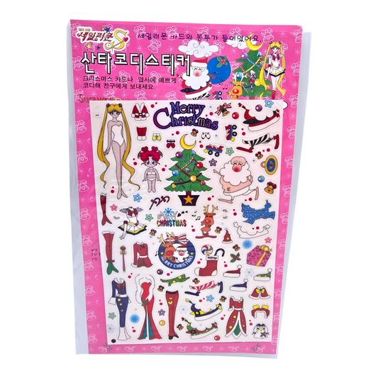 Planilla stickers Sailor Moon año 1992 vintage Rosa