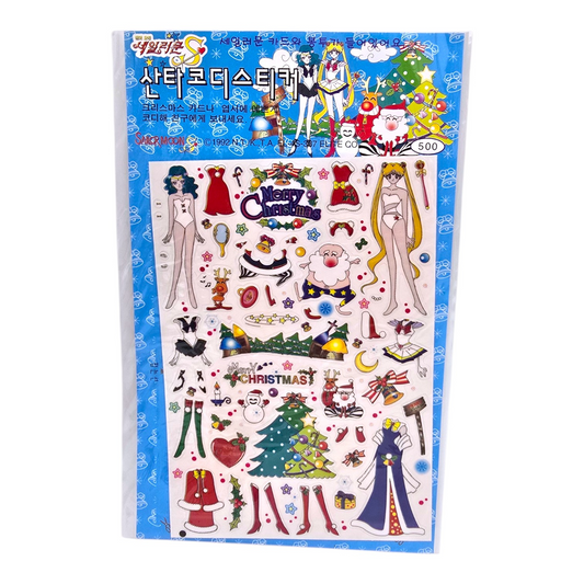 Planilla stickers Sailor Moon año 1992 vintage Azul