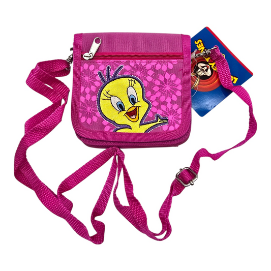 Cartera monedero vintage con asa larga para crossbody Piolín rosa