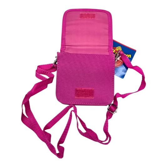Cartera monedero vintage con asa larga para crossbody Piolín rosa