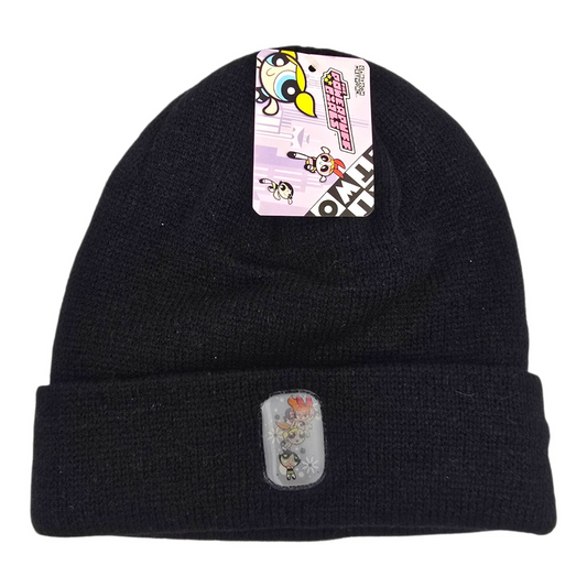 Vintage Beanie tejido Chicas super poderosas Powerpuff Girls negro