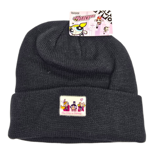 Vintage Beanie tejido Chicas super poderosas Powerpuff Girls Verde azulado jaspeado