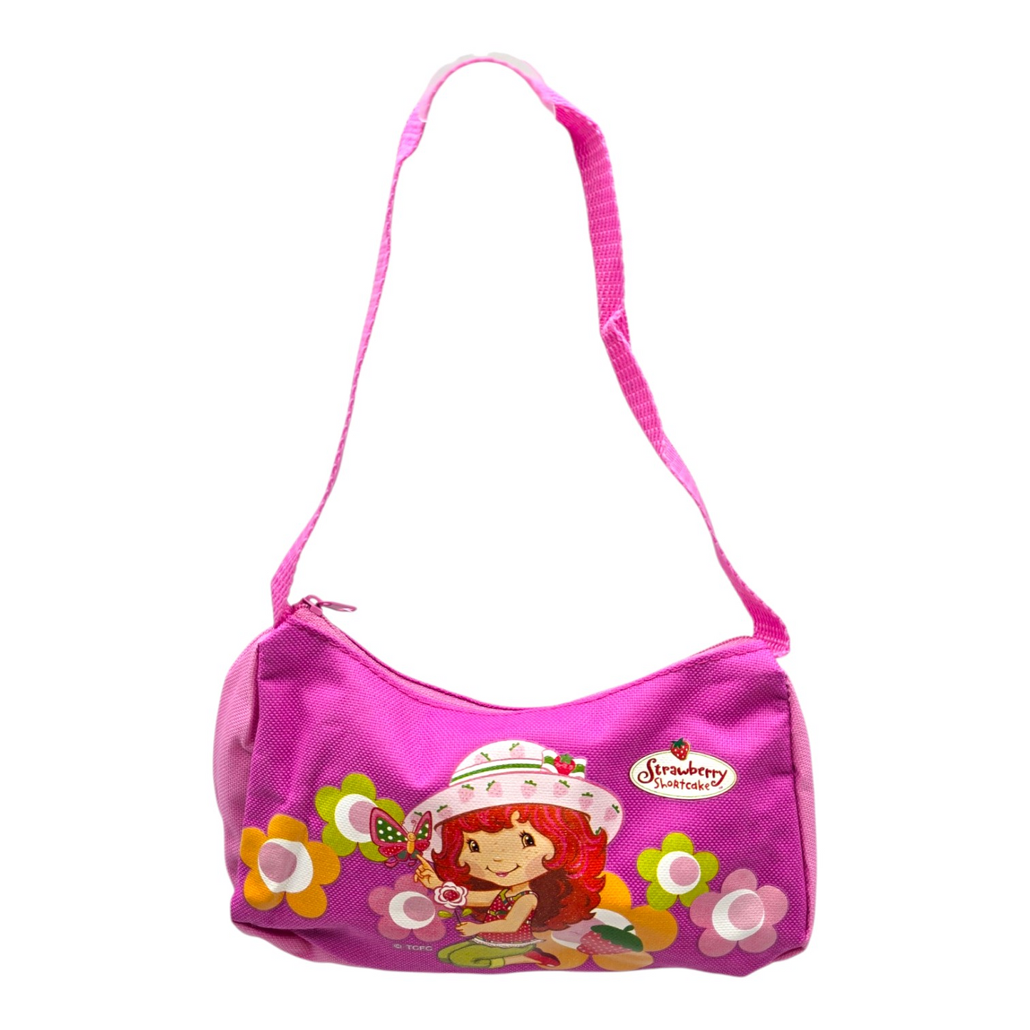 Bolsa pequeña vintage Rosita Fresita 19x10cm aprox rosa American greetings 2008