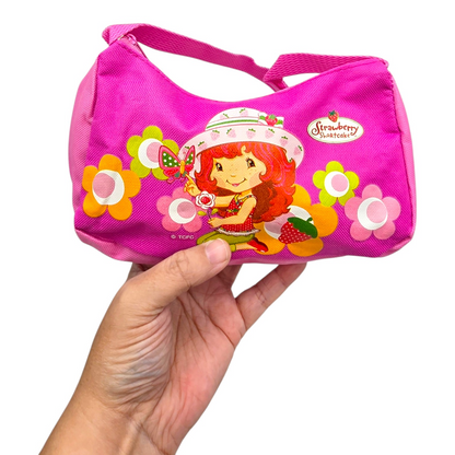 Bolsa pequeña vintage Rosita Fresita 19x10cm aprox rosa American greetings 2008