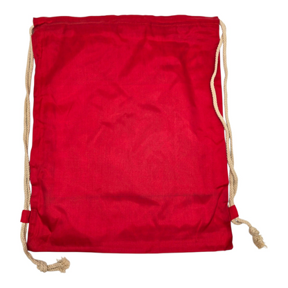 Bolsa de cuerda tipo saco Rebelde RBD loneta (sálvame del olvido, sálvame de la soledad) 44x34cm aprox rojo moto