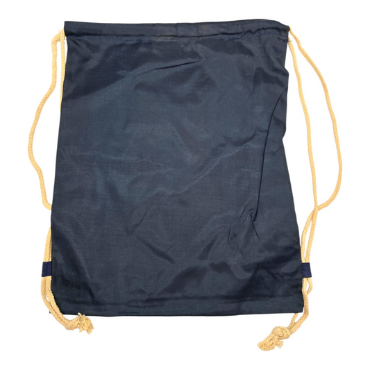 Bolsa de cuerda tipo saco Rebelde RBD loneta (sálvame del olvido, sálvame de la soledad) 44x34cm aprox azul moto