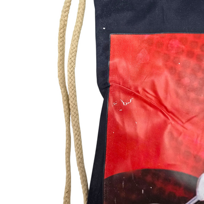 Bolsa de cuerda tipo saco Rebelde RBD loneta (sálvame del olvido, sálvame de la soledad) 44x34cm aprox azul moto