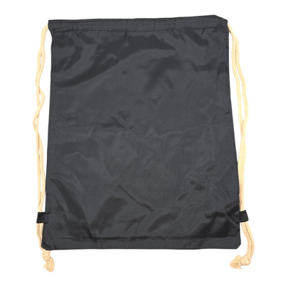 Bolsa de cuerda tipo saco Rebelde RBD loneta (sálvame del olvido, sálvame de la soledad) 44x34cm aprox negras moto