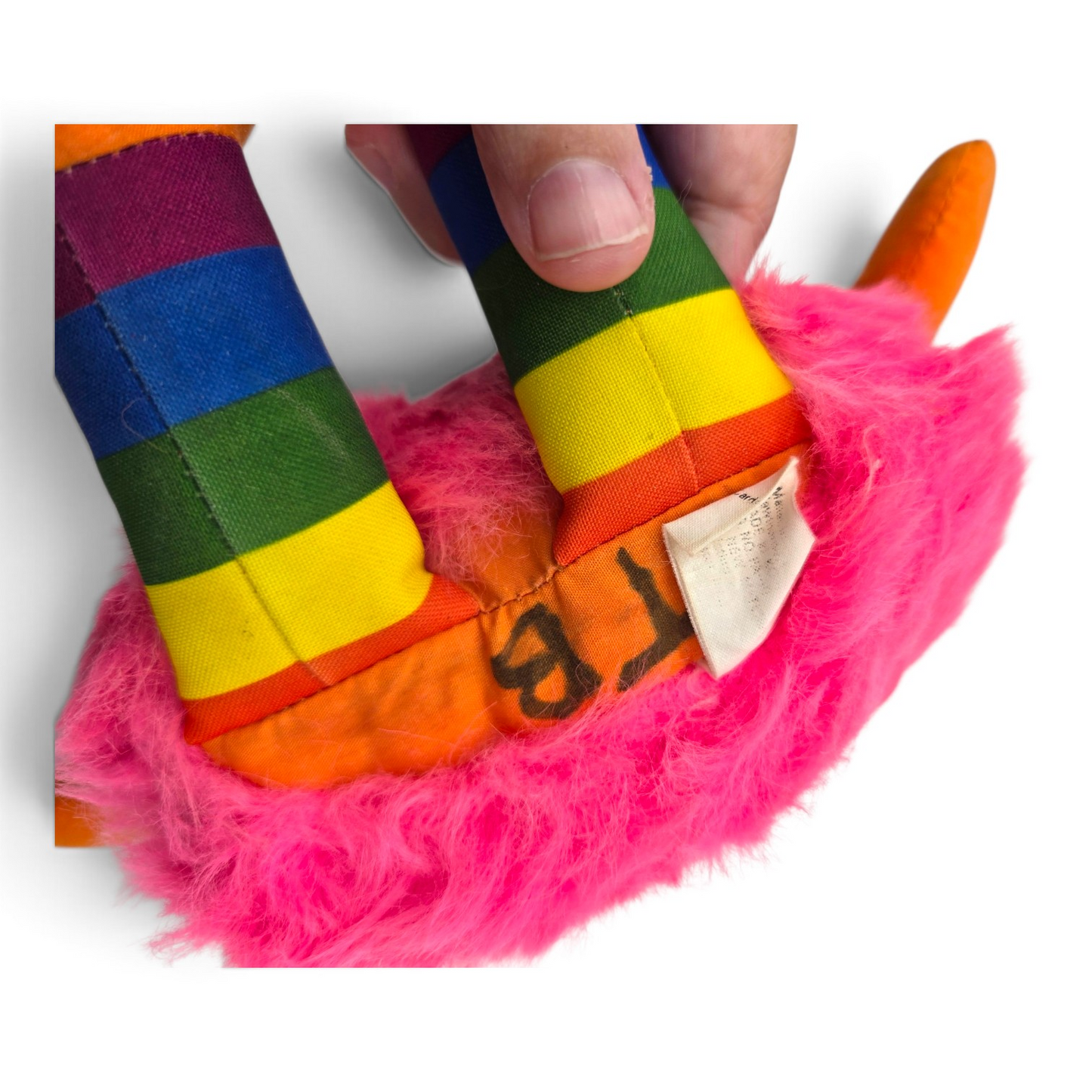 🌈✨Pre-loved Rainbow Brite Rosa Sprite Niña Dee Lite con marca Plumón años 80s (segunda mano) #8
