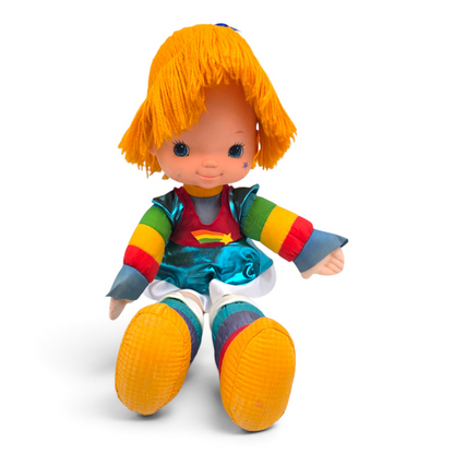🌈✨Pre-loved Rainbow Brite años 80s 45 cms (segunda mano) Vestido recreado réplica manchita En cachete y marca plumón  #24