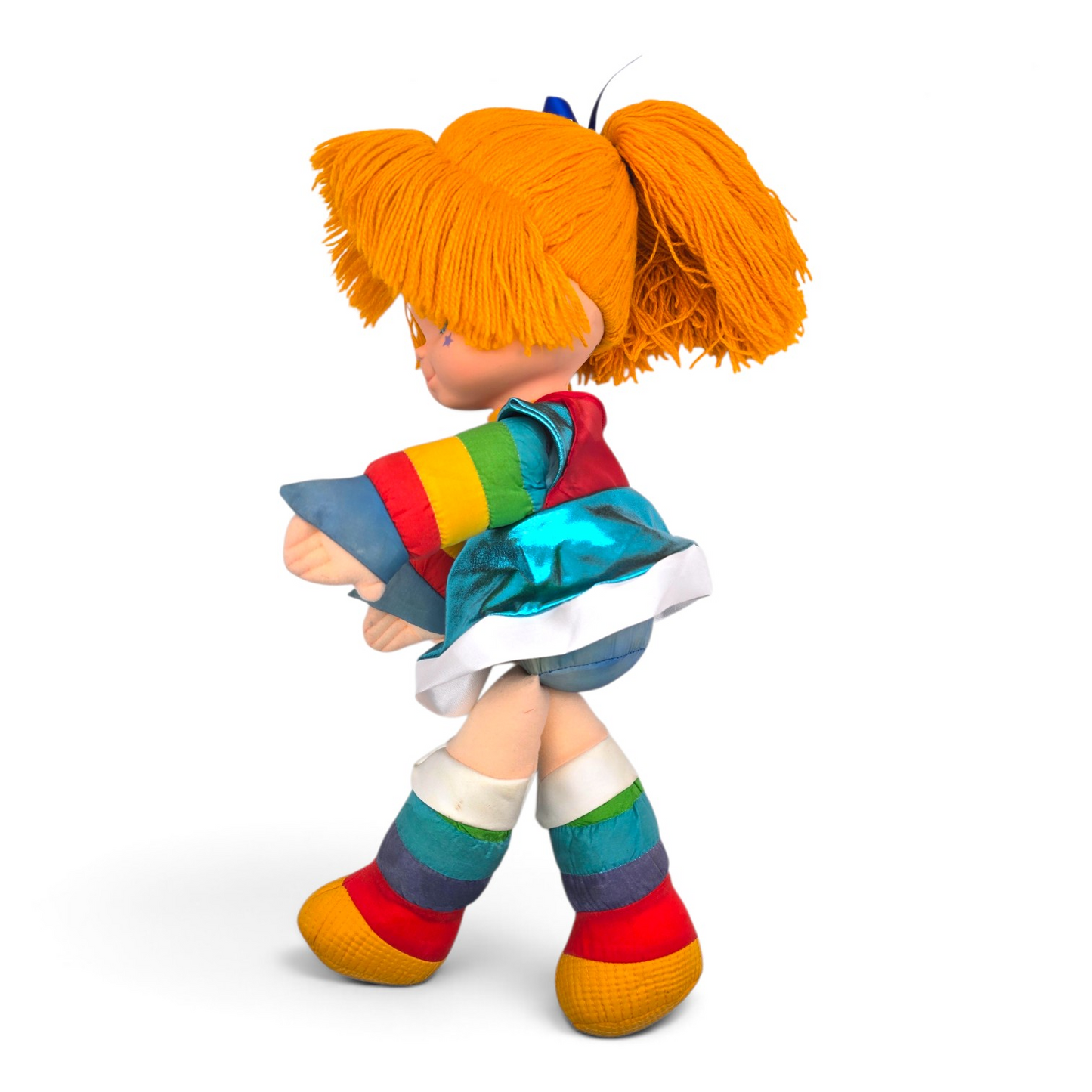 🌈✨Pre-loved Rainbow Brite años 80s 45 cms (segunda mano) Vestido recreado réplica manchita En cachete y marca plumón  #24